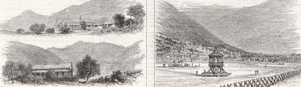 INDIA.Kullu;Silver Hill Cottage;Sultanpur,capital of,Juggernath car Maidan 1876